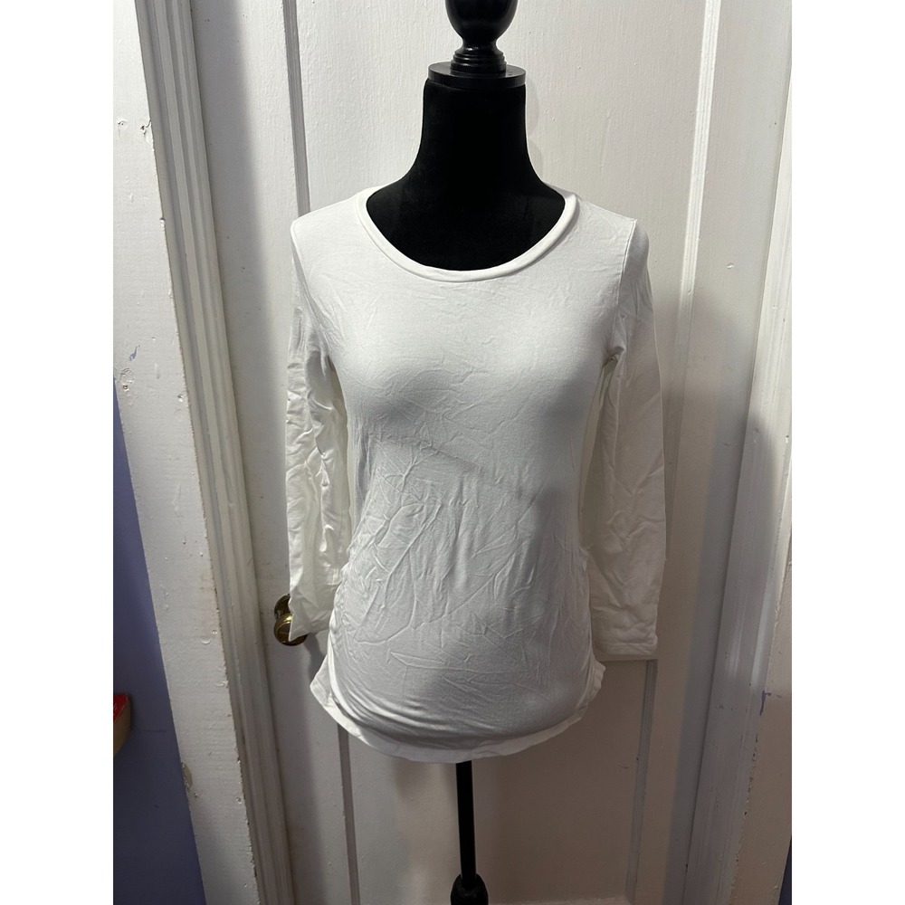 Old Navy Maternity White Long Sleeve Top in S‎